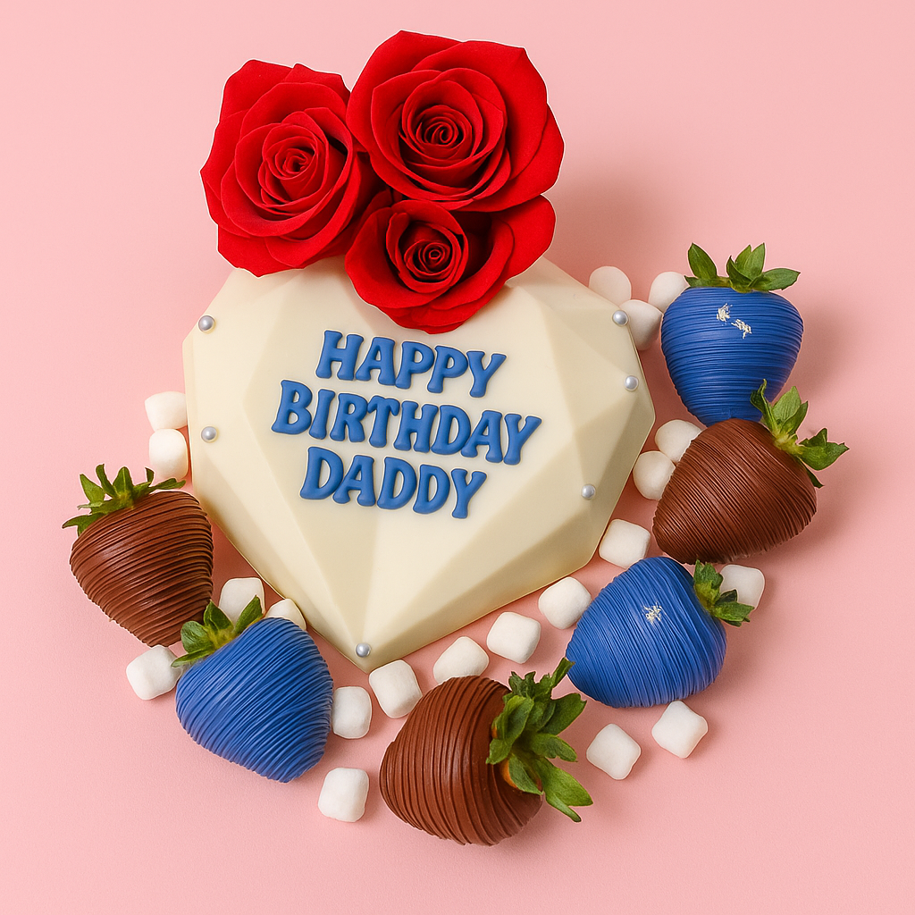 "Happy Birthday Daddy" Custom Breakable Heart Box