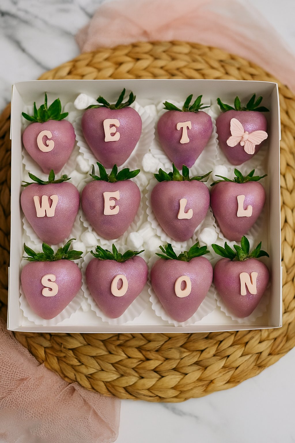 🌸 "Blush Wishes – Get Well Soon Dozen" 💕