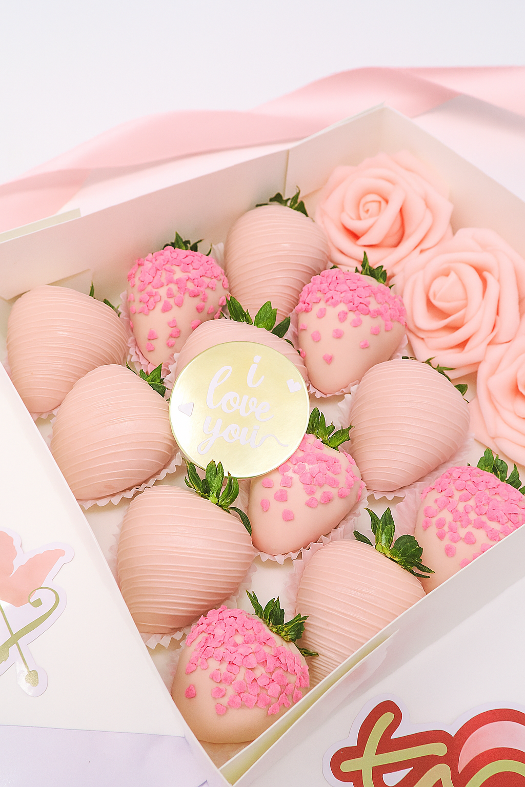 💖 “I Love You” Pink Strawberry Romance Box 🍓🌸
