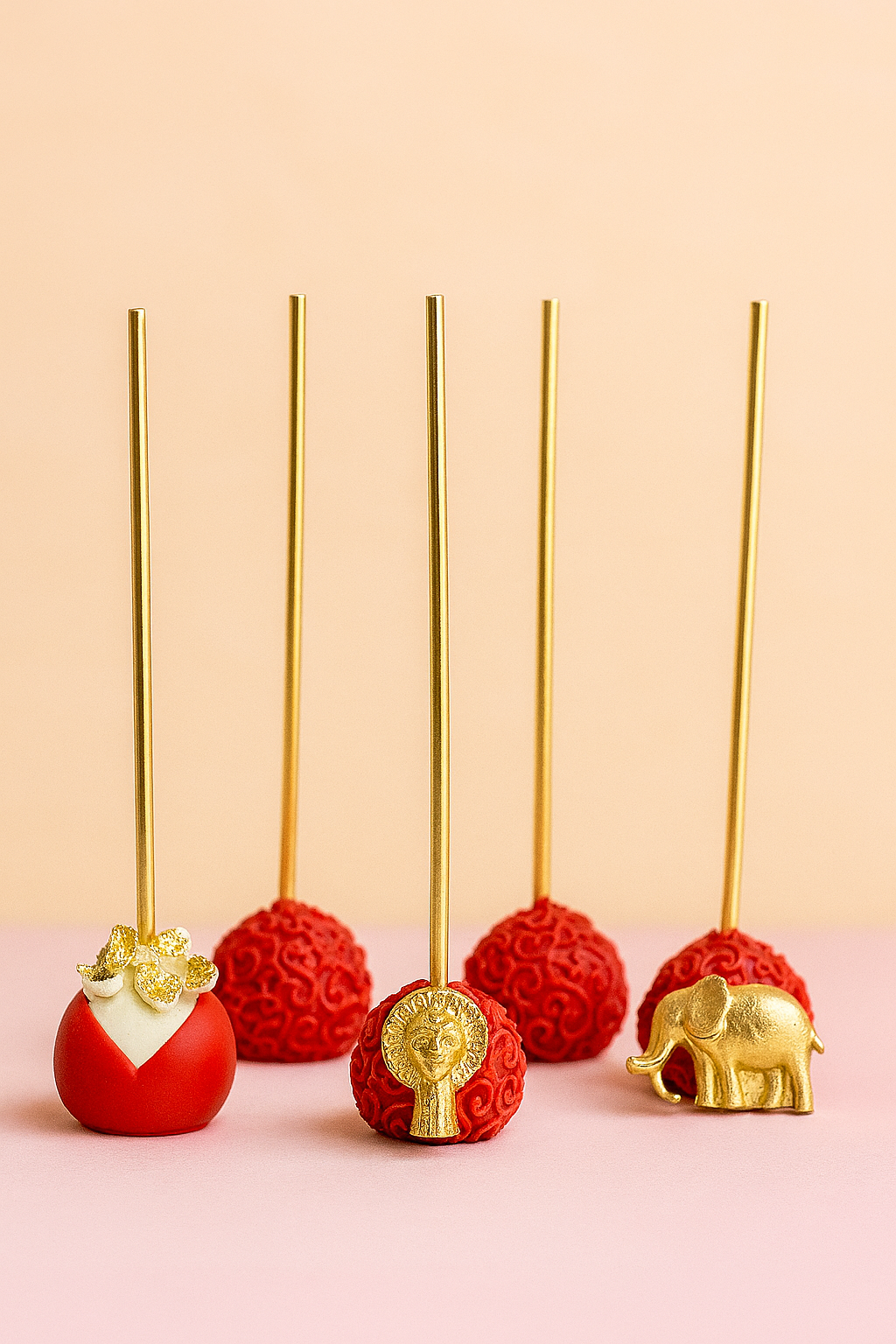 ✨ Royal Red & Gold Cake Pops ✨