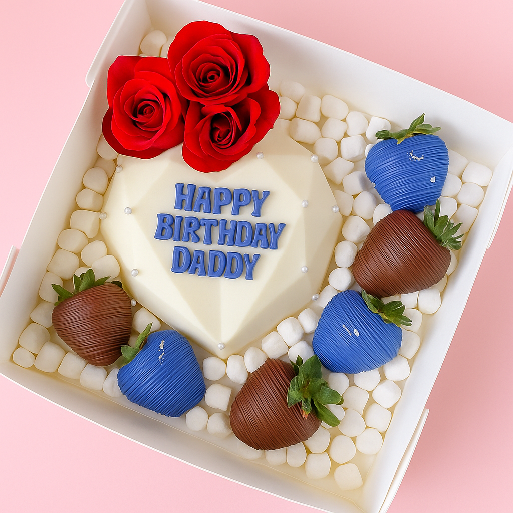 "Happy Birthday Daddy" Custom Breakable Heart Box