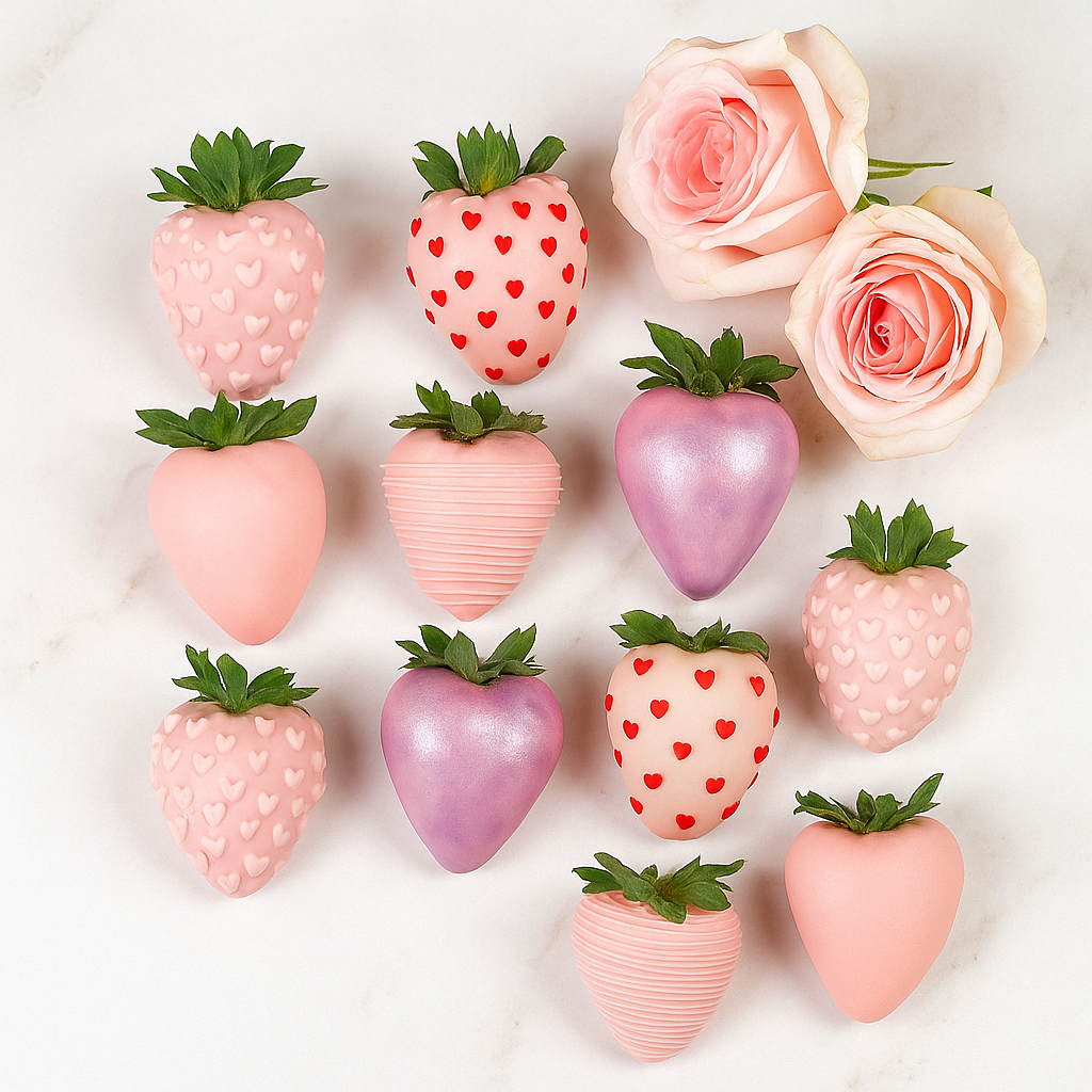 Pastel Romance – Assorted Dipped Strawberry Box