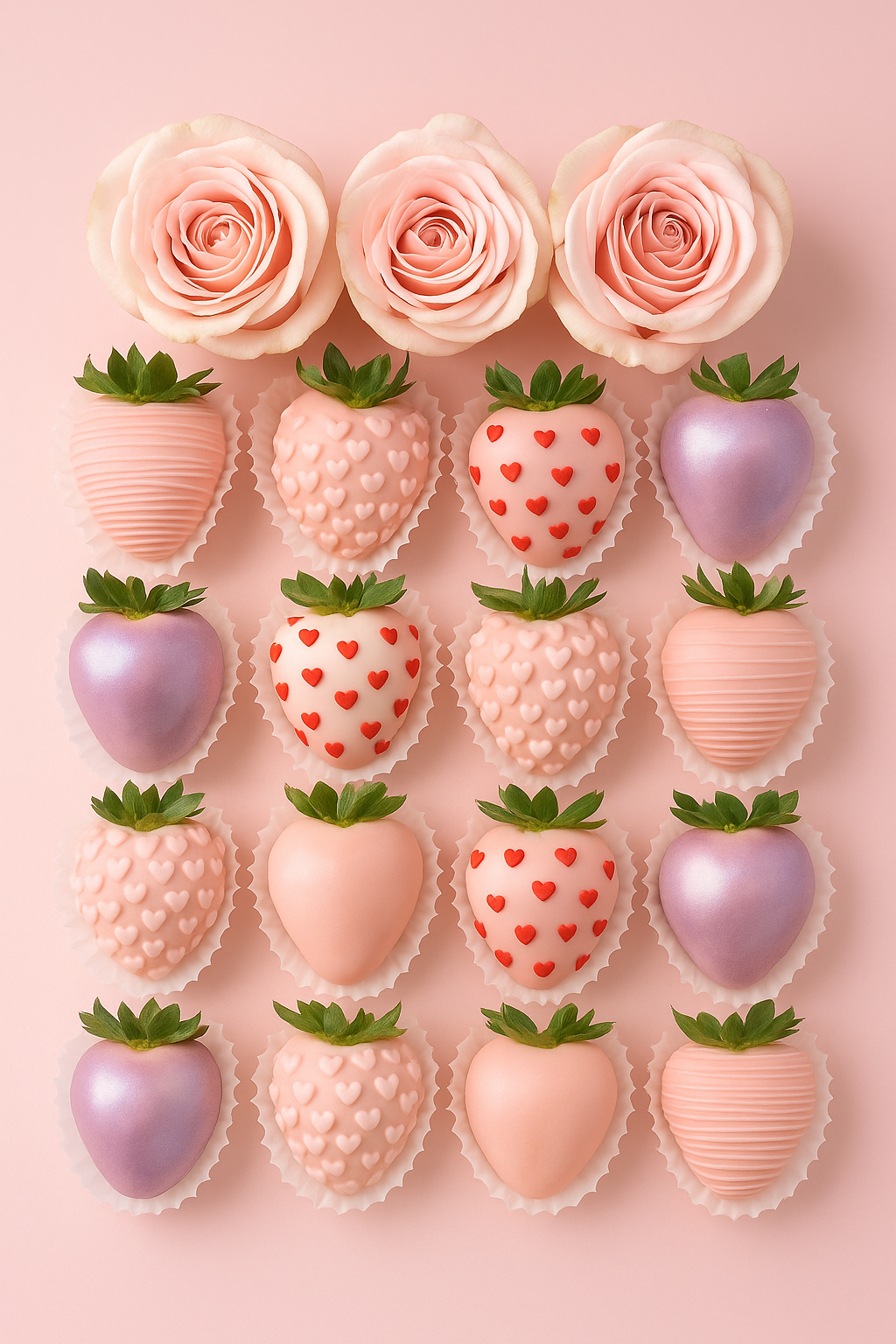 Pastel Romance – Assorted Dipped Strawberry Box