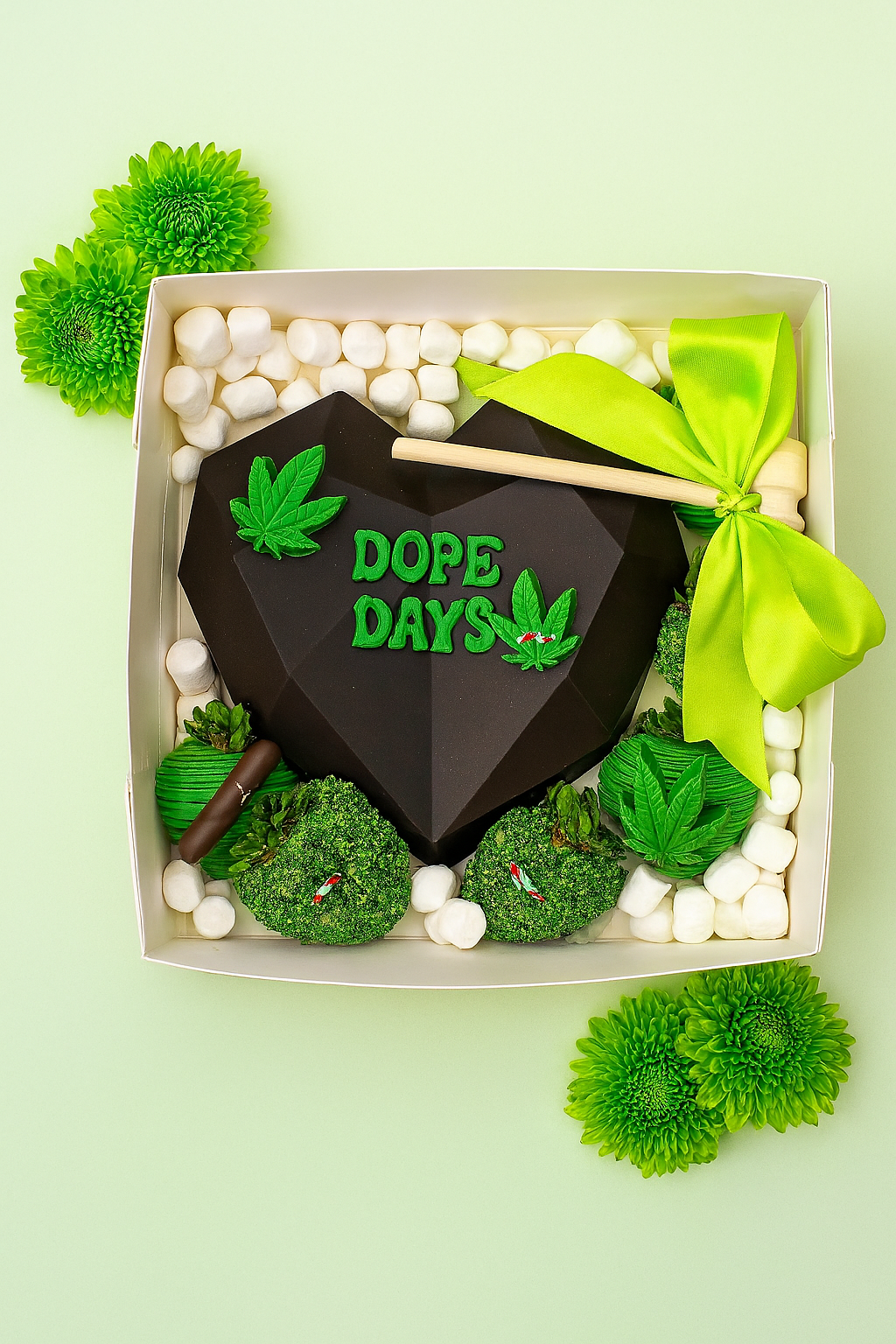 🌿 Dope Days Breakable Box – Cannabis-Inspired Gift Set 🍫