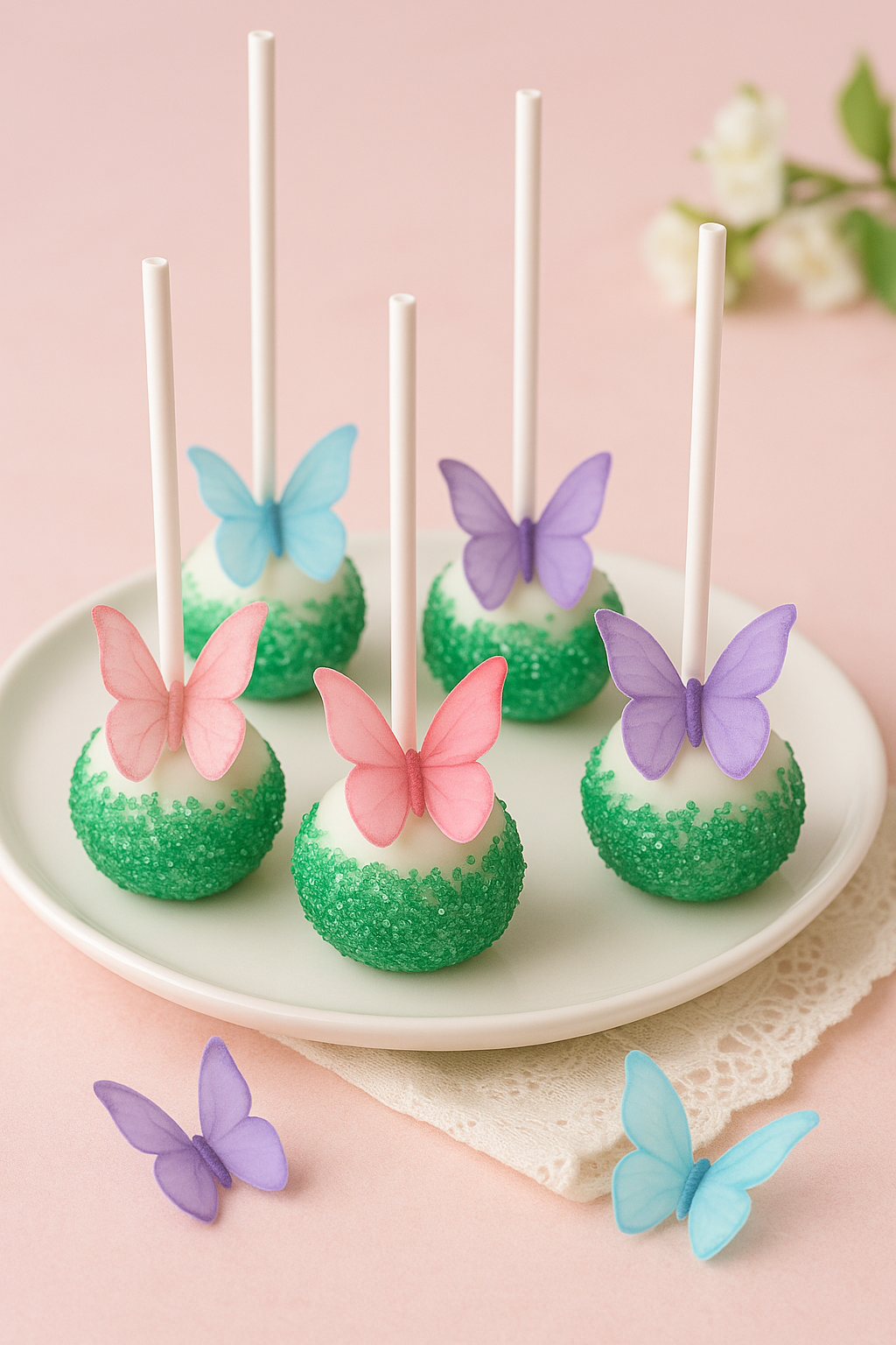 🦋 Butterfly Garden Cake Pops 🌸