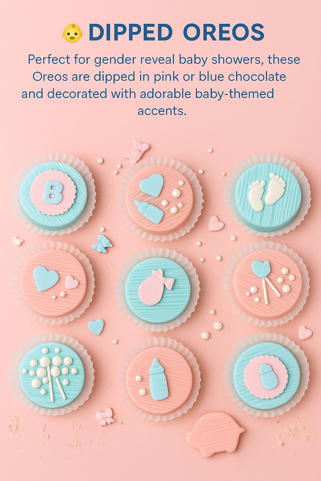 Gender Reveal Dipped Oreos – It’s a Sweet Surprise! 🍪💙💖