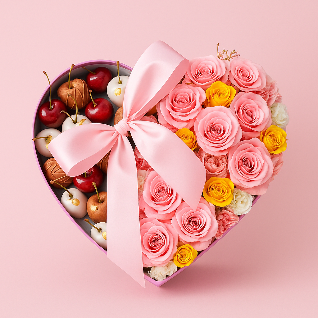“Amorcito Corazón” National Girlfriend Day Heart Box Arrangement